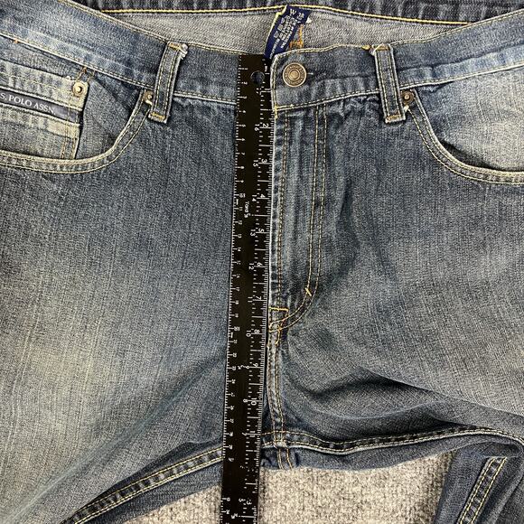 US Polo Assn Jeans Mens Size 38x30 Blue Straight Fit Denim Classic Casual Pants - Picture 4 of 9